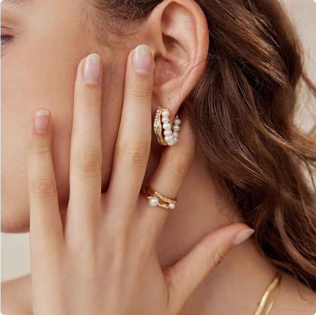 Open Ring Niche Simple Pearl Ring