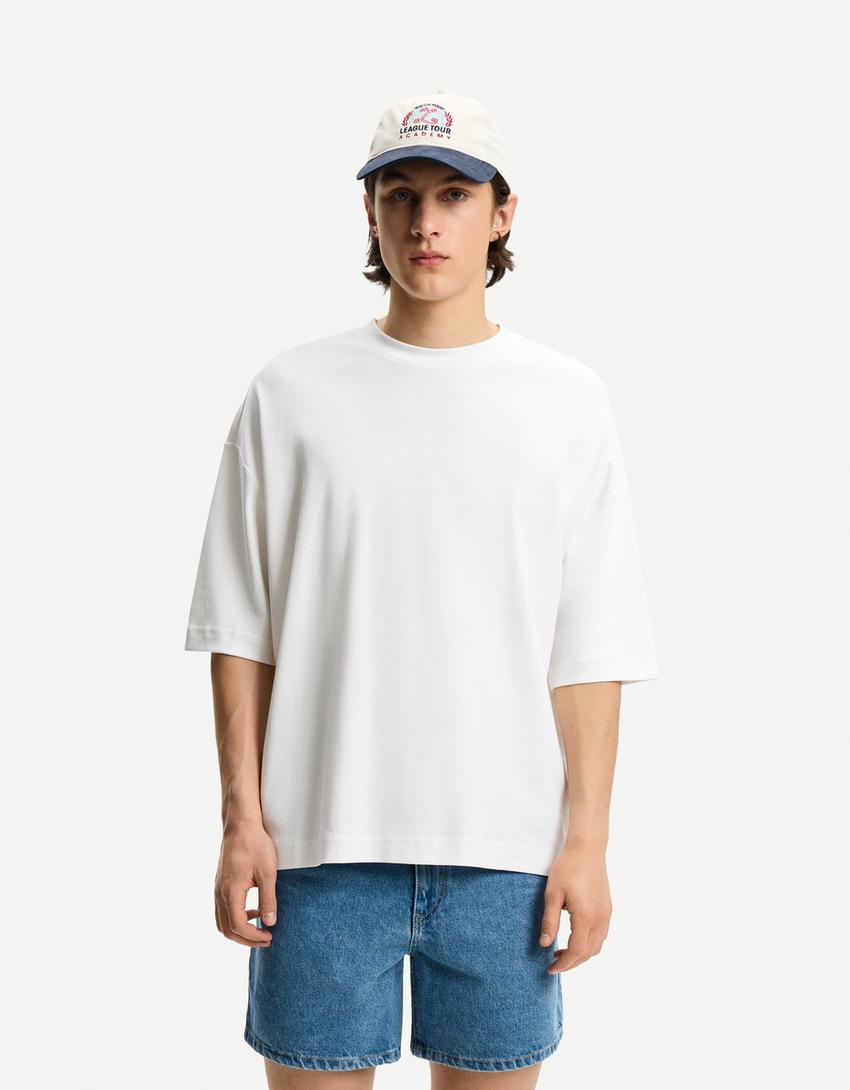 Boxy short sleeve T-shirt- White