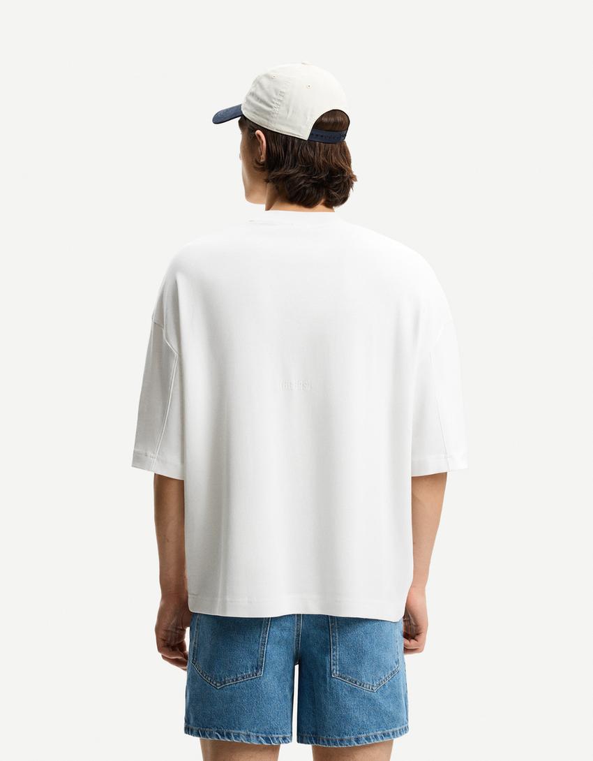 Boxy short sleeve T-shirt- White