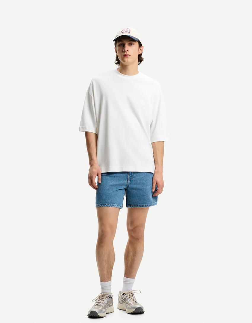 Boxy short sleeve T-shirt- White