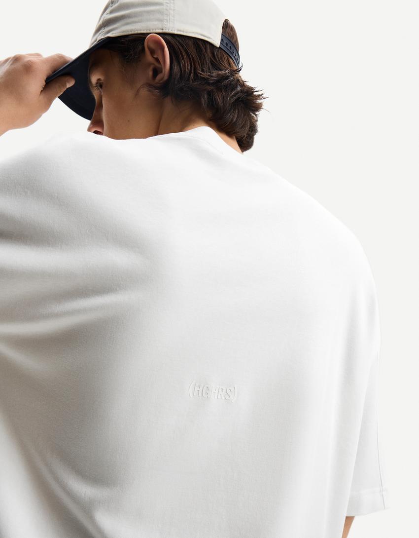 Boxy short sleeve T-shirt- White