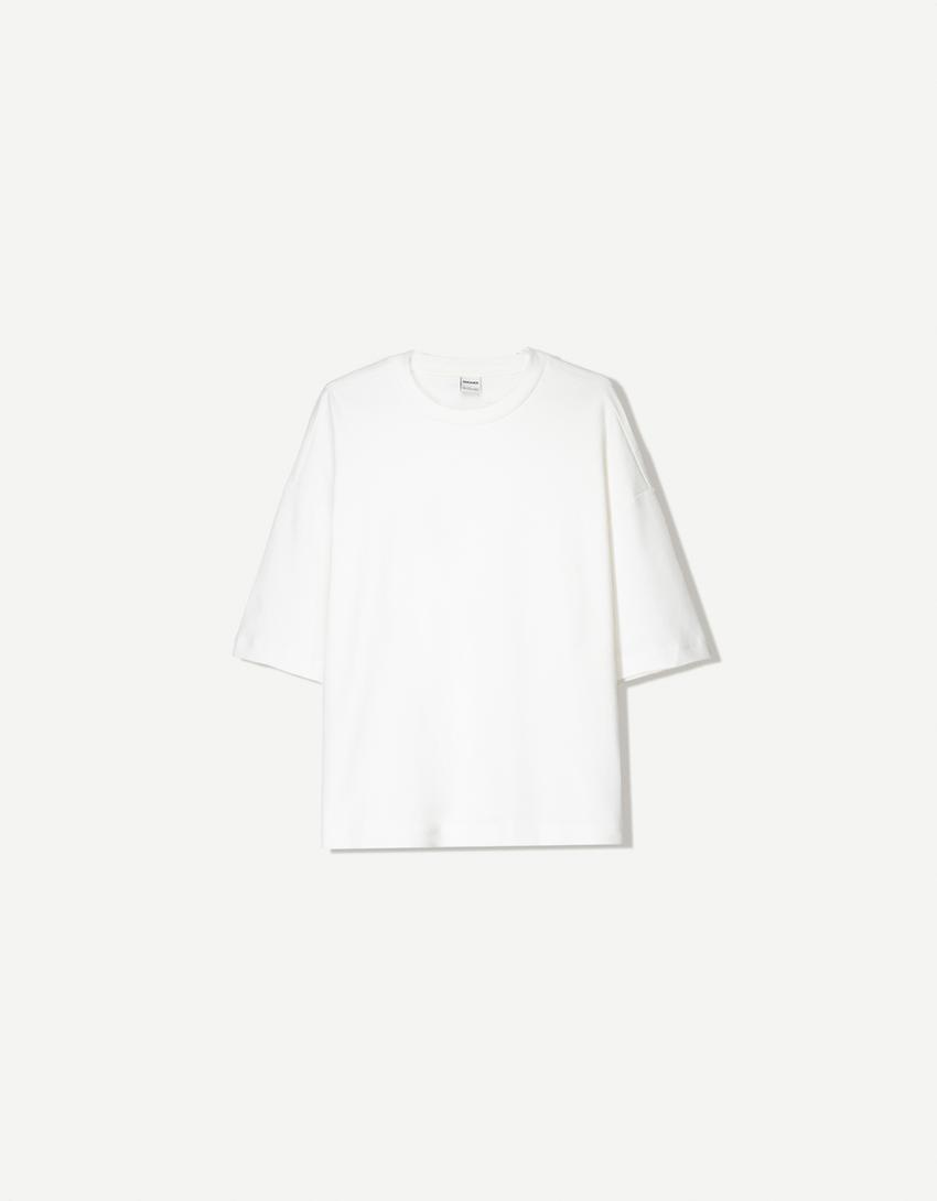 Boxy short sleeve T-shirt- White