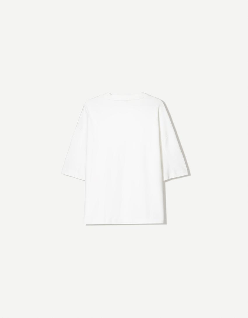 Boxy short sleeve T-shirt- White